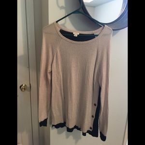 Loft two color pullover sweater